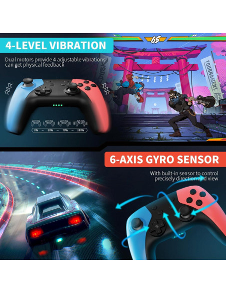 Controlador Inalámbrico AceGamer 2 Pack para Nintendo Switch - Joystick Hall, Turbo, Vibración Controlador Inalámbrico AceGamer 2 Pack para Nintendo Switch - Joystick Hall, Turbo, Vibración