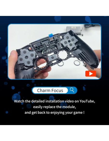 Carcasa Frontal Personalizada CHARM FOCUS para PS5 Escuadrón Sombra