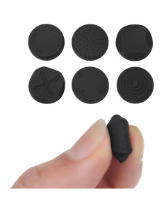 6 Tapas de Silicona Negra para Joystick PS Vita Katartizo 2