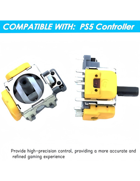 Reemplazo Joystick Analógico HYYHFIX PS5 2 Pcs Amarillo