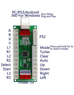 Codificador USB de Arcade SJ@JX para PC y PS3, Sin Retardo 2