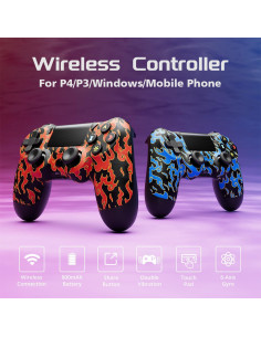 Controlador Inalámbrico Kujian para PS4 con Touchpad y Giroscopio 2