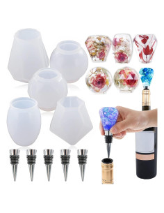 Juego de Moldes de Silicona para Tapones de Vino Wehous