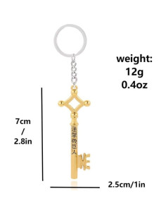 Llavero de Anime AOT Eren Jaeger - Llave del Sótano Dorado 2