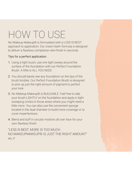 Base No Makeup Makeup Porcelana - Ligera y Larga Duración