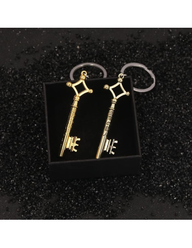 Llavero de Anime AOT Eren Jaeger - Llave del Sótano Dorado