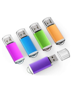 Pendrive USB 2.0 K&ZZ 4GB Multicolor Paquete de 5 Unidades