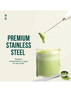 Batidor Eléctrico Jade Leaf Matcha + Espumador de Leche 2