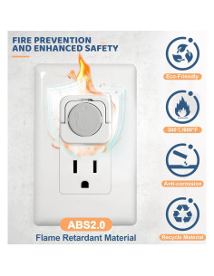 45 Cubiertas de Enchufe a Prueba de Bebés Gris - Seguridad Infantil 2