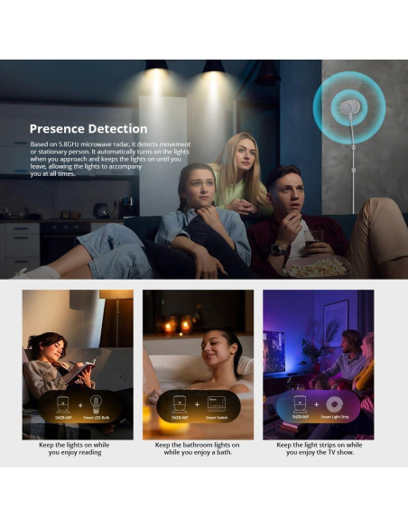 Sensor de Presencia Humana Zigbee Smilewolf SNZB-06P 4m