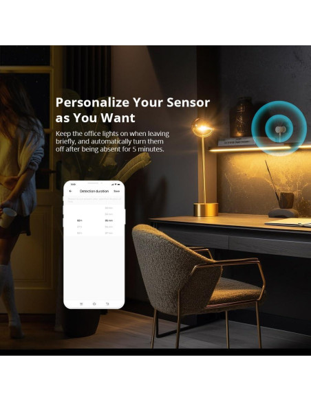 Sensor de Presencia Humana Zigbee Smilewolf SNZB-06P 4m