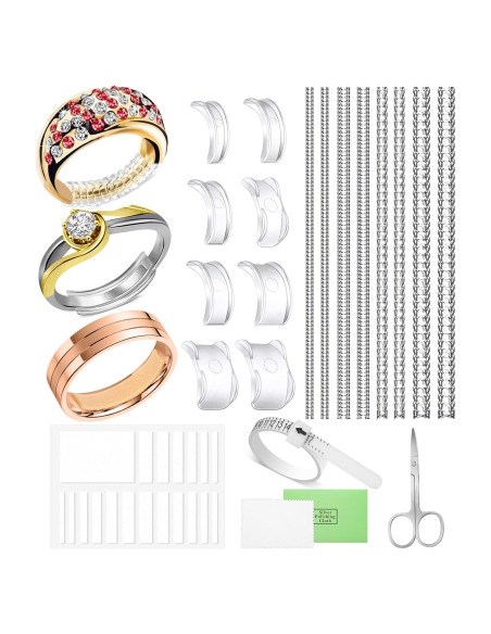 38 Pcs Ajustador de Talla de Anillo Mckanti con Herramienta