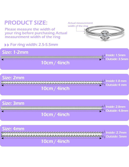 38 Pcs Ajustador de Talla de Anillo Mckanti con Herramienta