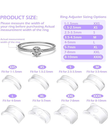 38 Pcs Ajustador de Talla de Anillo Mckanti con Herramienta