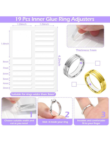 38 Pcs Ajustador de Talla de Anillo Mckanti con Herramienta