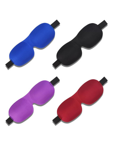 Máscara de Sueño 3D ELUTONG Ajustable 4 Piezas Bloqueo Luz