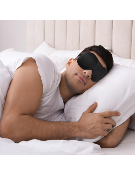 Máscara de Sueño 3D ELUTONG Ajustable 4 Piezas Bloqueo Luz