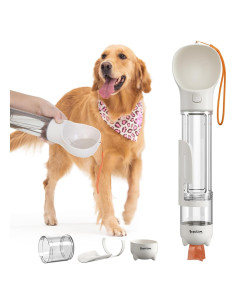 Botella de Agua y Comida PUPIHOM 300ML para Perros - Portátil