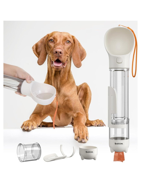 Botella de Agua y Comida PUPIHOM 300ML para Perros - Portátil