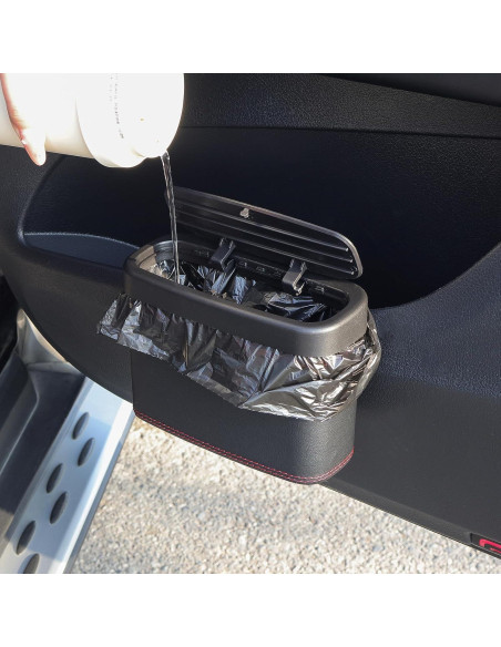 Basurero de coche Figpade con tapa y 30 bolsas - 17.8L