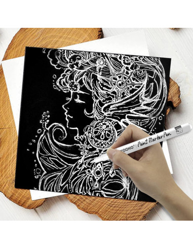 Juego de Marcadores Acrílicos YOOHO 0.7mm Punta Fina 6pcs