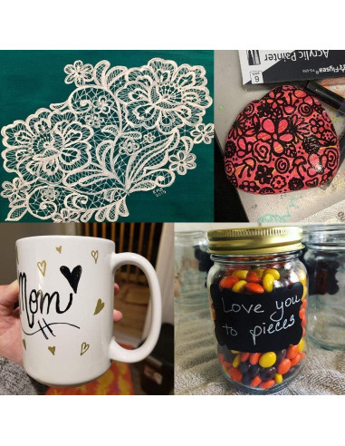 Juego de Marcadores Acrílicos YOOHO 0.7mm Punta Fina 6pcs