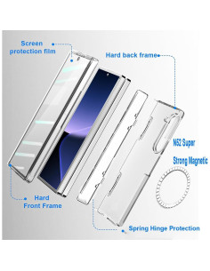 Funda MSOTES para Galaxy Z Fold 7 con MagSafe y protector 9H 2