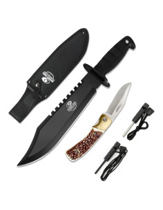 Cuchillo Bowie de Supervivencia Mossy Oak 38.1 cm con Funda