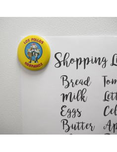 Imán de Botón Breaking Bad Los Pollos Hermanos 5.7cm 2