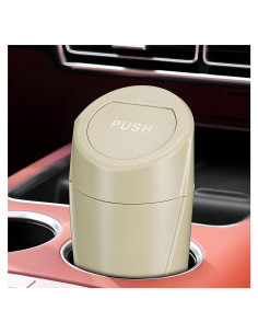 Bote de Basura para Auto Wevdn Beige 1200ml a Prueba de Fugas