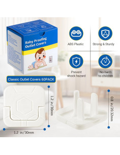Cubiertas de Enchufe a Prueba de Niños 60 Piezas Clásico 2