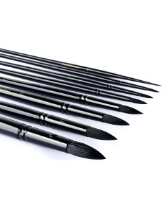 Set de 8 Pinceles Redondos TRANSON para Acuarela y Acrílico 2