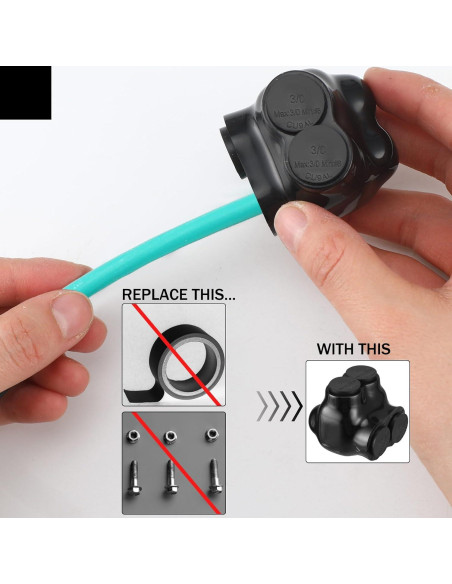 5 Conectores de Cable Multi Aislados Saysurey 1-14 AWG