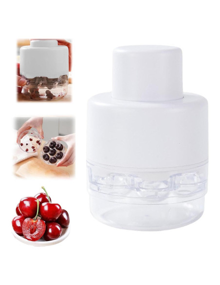 Deshuesadora de Cerezas UnisonPet 7 Huecos Blanca - Multifuncional