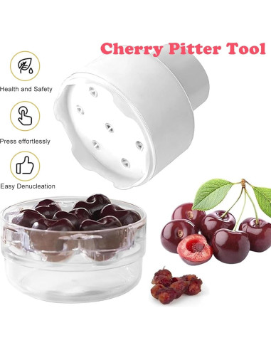 Deshuesadora de Cerezas UnisonPet 7 Huecos Blanca - Multifuncional