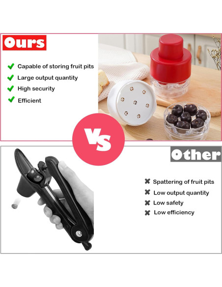 Deshuesadora de Cerezas UnisonPet 7 Huecos Blanca - Multifuncional