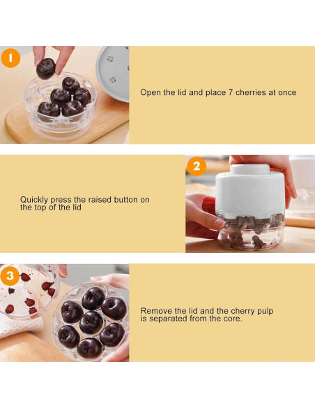 Deshuesadora de Cerezas UnisonPet 7 Huecos Blanca - Multifuncional