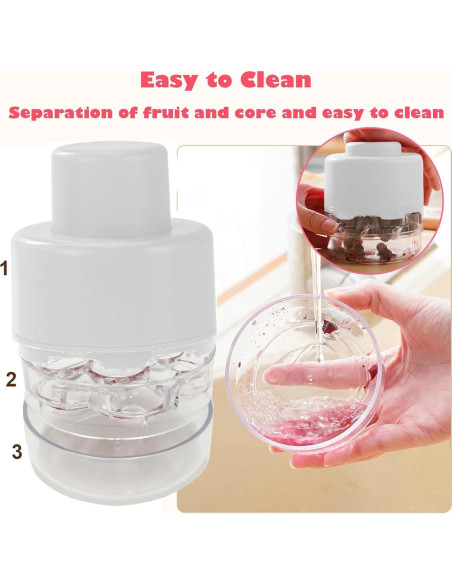 Deshuesadora de Cerezas UnisonPet 7 Huecos Blanca - Multifuncional