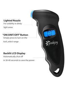 Medidor Digital de Presión de Neumáticos PINKJOY 150 PSI 2