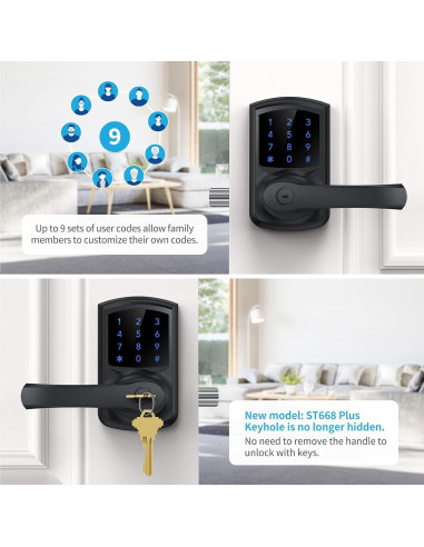 Cerradura Electrónica Sin Llave Signstek ST668 con Teclado Táctil