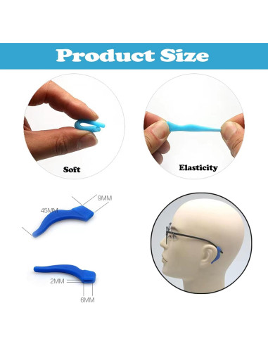 Soporte antideslizante para gafas Omnful - 12 pares negro