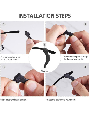 Soporte antideslizante para gafas Omnful - 12 pares negro