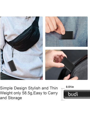 Estuche BUDI para Tarjetas de Memoria Micro SD y SD - 6 Slots