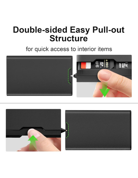 Estuche BUDI para Tarjetas de Memoria Micro SD y SD - 6 Slots