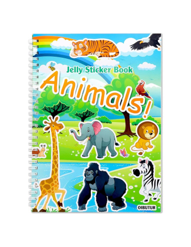 Libro de Pegatinas Reutilizables OIBUTUR para Niños 2-4 Años