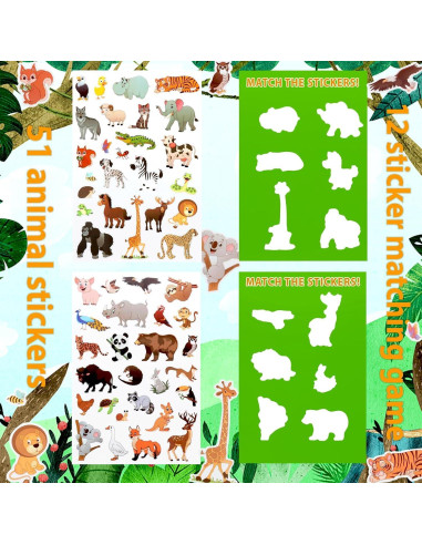 Libro de Pegatinas Reutilizables OIBUTUR para Niños 2-4 Años