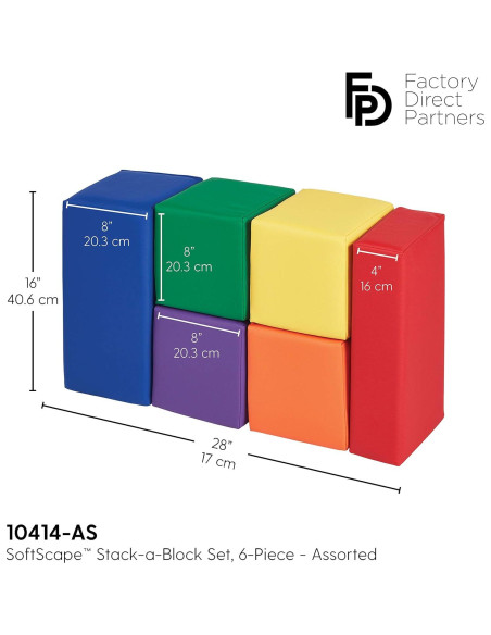 Bloques de Construcción de Espuma SoftScape 6 Piezas Variado