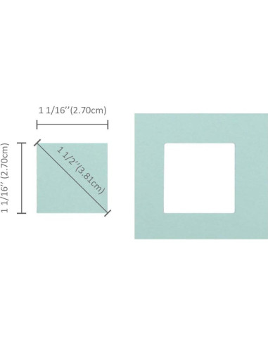 Troqueladora Manual Bira Craft 1.5" Cuadrada para Scrapbooking