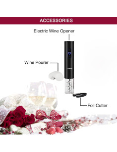 Kit de regalo abridor de vino eléctrico Pinkswan 3 en 1 2