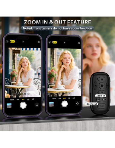 Control Remoto Bluetooth Zttopo para TikTok y Kindle - Negro